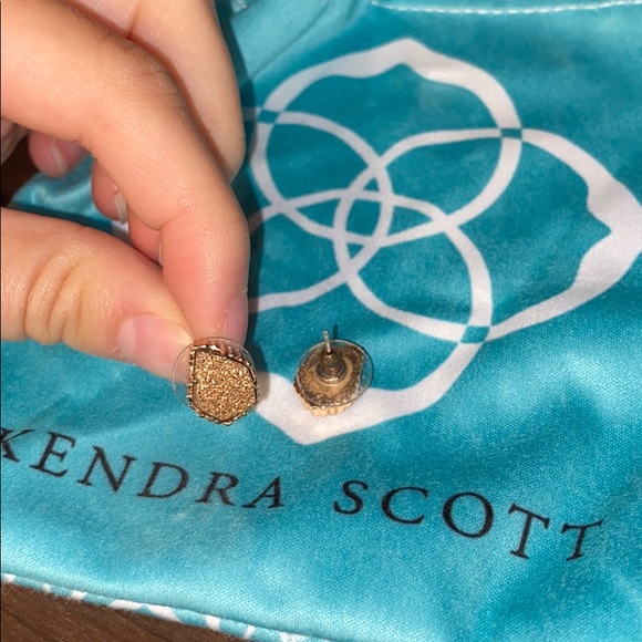 Kendra Scott rose gold druzy studs! - Picture 3 of 3